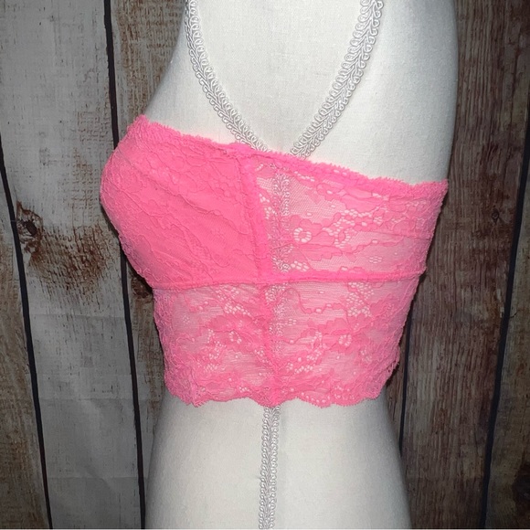 PINK Victorias Secret lace bandeau size Large - Picture 3 of 9